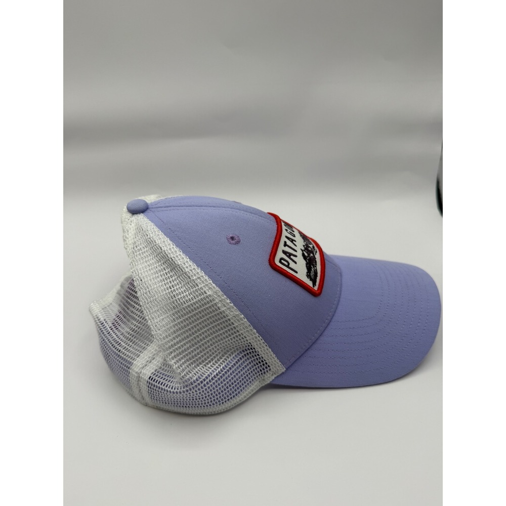 Patagonia Trucker Hat Unisex OS Purple White Fitz Roy Patch Mesh Snapback 38175 - Picture 4 of 7
